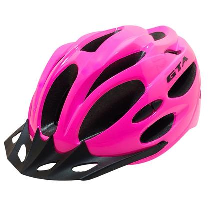 Imagem de Capacete Ciclismo Mtb 20 Entradas De Ar Com Led Rosa Gta