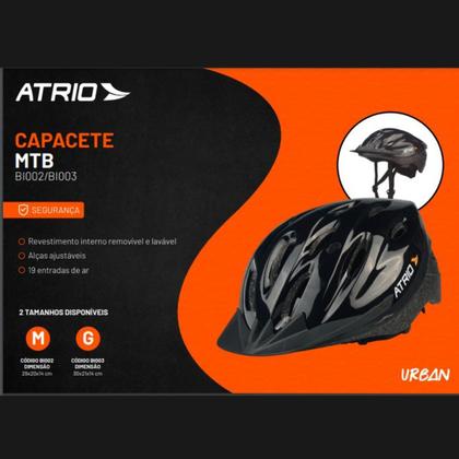 Imagem de Capacete Ciclismo Preto Acessório de bicicleta Unissex Atrio