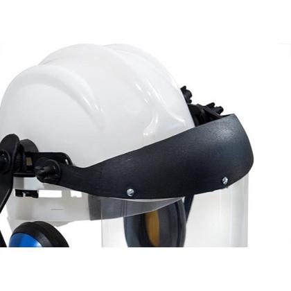 Imagem de Capacete Com Abafador+Viseira Plastcor Branco