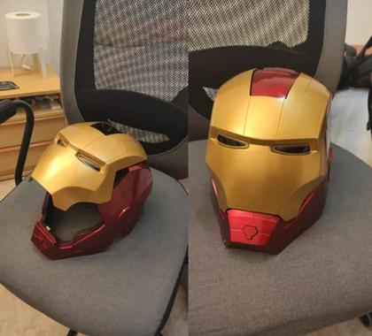 Imagem de Capacete Cosplay 1:1 Com Luz De Led Iron Man