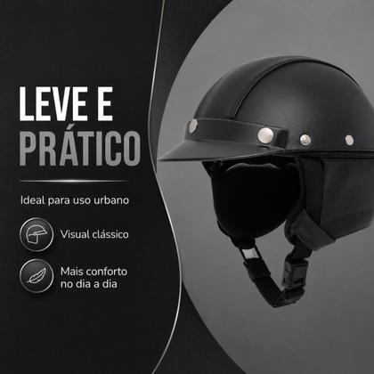 Imagem de Capacete Couro Coquinho aberto