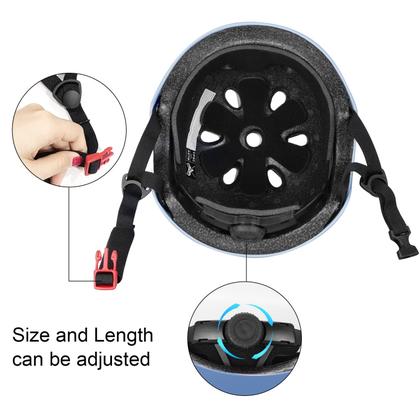 Imagem de Capacete de bicicleta infantil Besttravel ajustável de 3 a 8 anos azul