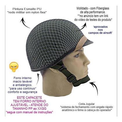 Imagem de Capacete De Combate Wwii Soldado Operações Especiais Militar