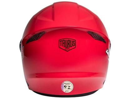 Imagem de Capacete de Moto Aberto Taurus JOY23 Vermelho Tamanho 60