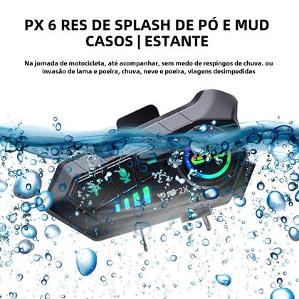 Imagem de Capacete de Motocicleta com Interfone Bluetooth 5.3 - À Prova D'Água 300m