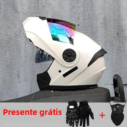 Imagem de Capacete de Motocicleta Modular com Viseiras Duplas - Aprovado DOT