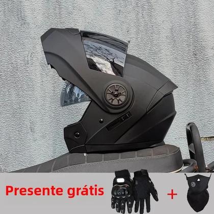 Imagem de Capacete de Motocicleta Modular com Viseiras Duplas - Aprovado DOT