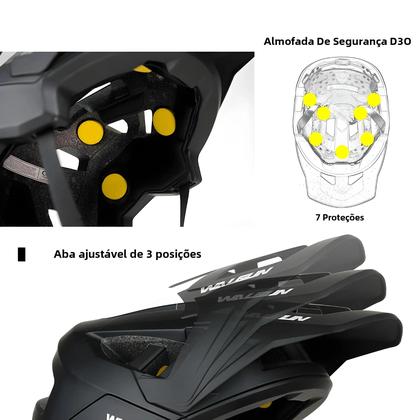 Imagem de Capacete de Mountain Bike Adulto Unissex - MTB XC AM Enduro com Viseira