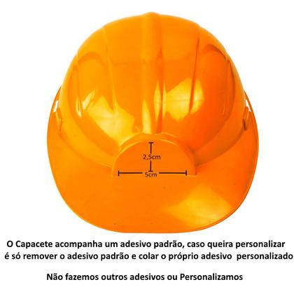 Imagem de Capacete de Operário Engenheiro Infantil Construtor Laranja
