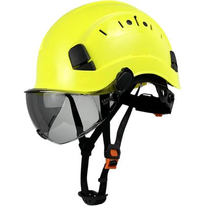 Imagem de Capacete De Segurança Para Construção Certificado ANSI CE Com Óculos De Proteção E Viseira, Capacete