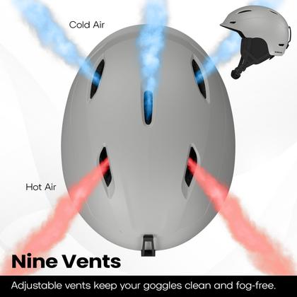 Imagem de Capacete de snowboard DBIO Snow para adultos com 9 aberturas com certificação ASTM