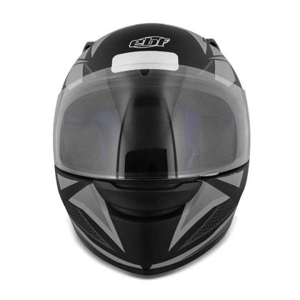 Imagem de Capacete EBF New Spark Flash Preto Fosco Prata