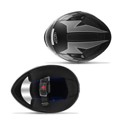 Imagem de Capacete EBF New Spark Flash Preto Fosco Prata