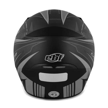 Imagem de Capacete EBF New Spark Flash Preto Fosco Prata
