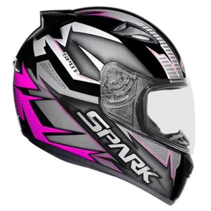 Imagem de Capacete Ebf New Spark Spot Preto e Rosa