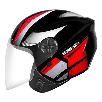Imagem de Capacete Ebf Spark Jet Square Preto Vermelho