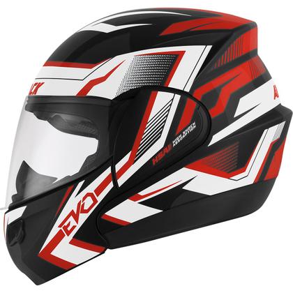 Imagem de Capacete Escamoteável Attack Evo Brilhante Moto Pro Tork Segurança Conforto Proteção Masculino Feminino