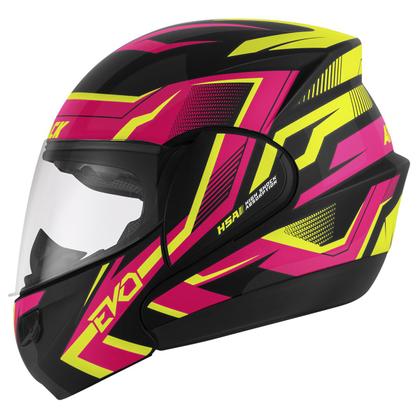 Imagem de Capacete Escamoteável Attack Evo Brilhante Moto Pro Tork Segurança Conforto Proteção Masculino Feminino