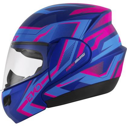 Imagem de Capacete Escamoteável Attack Evo Brilhante Moto Pro Tork Segurança Conforto Proteção Masculino Feminino