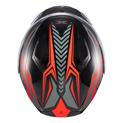 Imagem de Capacete Escamoteável Kratos Nomade Robocop C/ Óculos Preto Vermelho e Cinza 56 - Texx