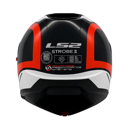Imagem de Capacete Escamoteável Ls2 Ff908 Strobe il Branco Vermelho