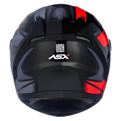 Imagem de Capacete Fechado ASX City Start Preto Vermelho Cinza Masculino Feminino Unisex Com Viseira Cristal Original Esportivo Urbano