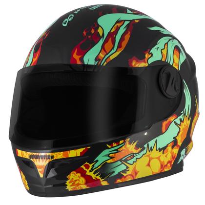 Imagem de Capacete Fechado Infantil Pro Tork Liberty Four Kids Combustion Viseira Fume