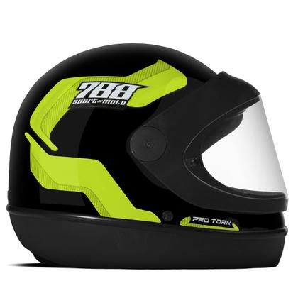 Imagem de Capacete Fechado Integral Barato Feminino Masculino Protork Sport Moto 788