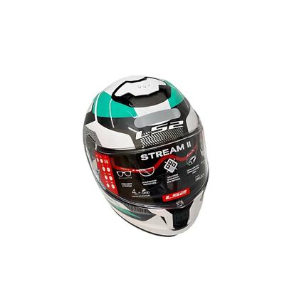 Imagem de Capacete Fechado LS2 FF808 Stream 2 Road Branco Verde