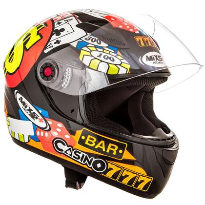 Capacete Fechado Mixs Fokker Cassino 58 58265B - Capacete de Moto