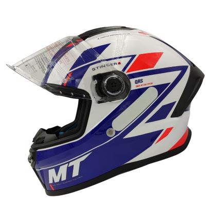Capacete fechado mt helmets stinger 2 zivze e7 pearl azul