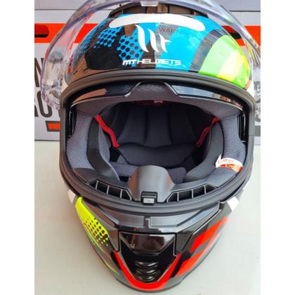 Imagem de Capacete Fechado Mt Thunder 4 Sv Drax B7 + Viseira Azul