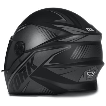 Imagem de Capacete Fechado Protork R8 Pro Fosco Prata Tamanho 58 Viseira Fumê