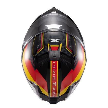 Imagem de Capacete Fechado Texx Kaiman Flag Alemanha Brilhante Com Viseira Solar Interna -