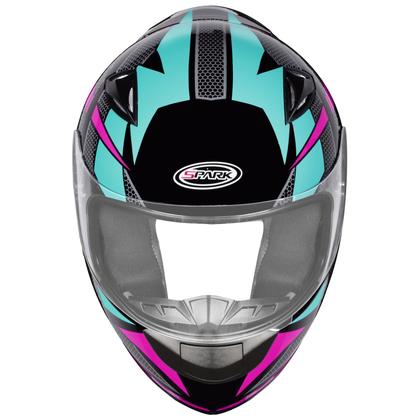 Imagem de Capacete Feminino Ebf Spark New Spark Flash Tifanny Brilhante Moto