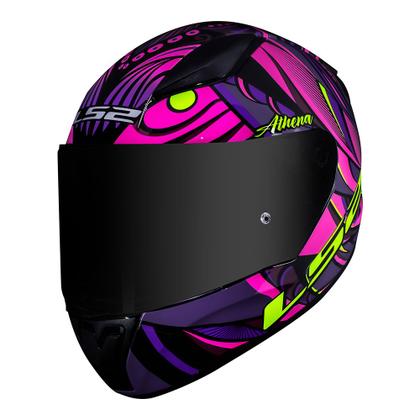 Imagem de Capacete Feminino LS2 FF353 Rapid Athena Roxo Brilhante Feminino Moto Fechado