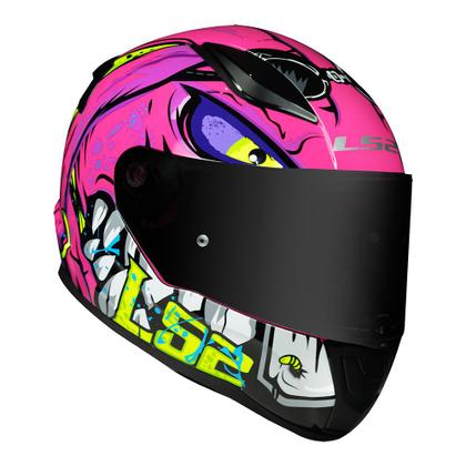 Imagem de Capacete Feminino LS2 FF353 Rapid Badass Rosa Brilhante