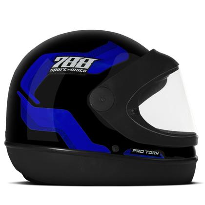 Imagem de Capacete Feminino Masculino Para Motociclista Fechado Sport Moto 788 Pro Tork San Marino