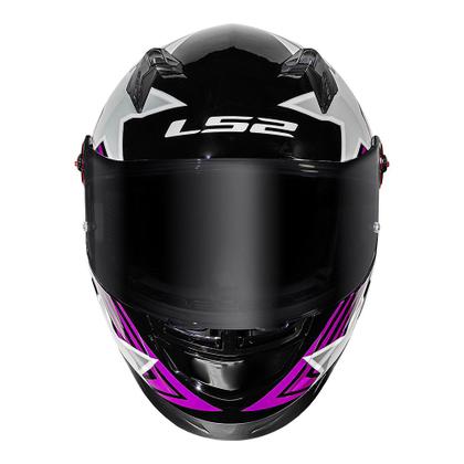 Imagem de Capacete Feminino Moto Ls2 Ff358 Pro Rosa Estrela Spoiler