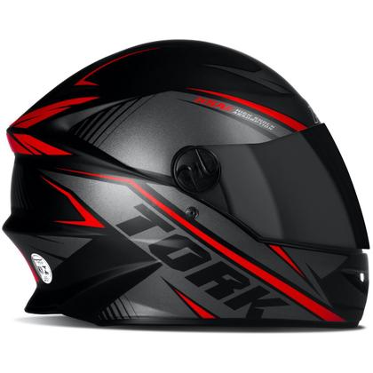 Imagem de Capacete Feminino R8 Pro Vermelho Tam. 58 Com Viseira Fumê