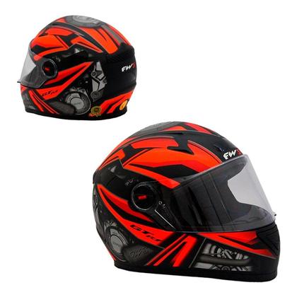 Imagem de Capacete Fw3 Fechado Moto GTN R1 Todas As Cores Motoboy Esportivo Com Viseira - FW3