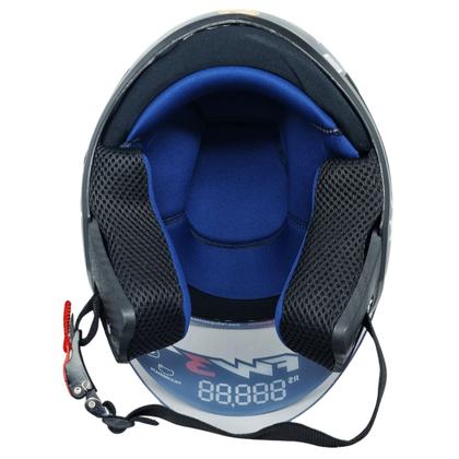 Imagem de Capacete Fw3 X Open Eagle Azul com Amarelo Tamanho 58