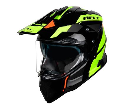 Imagem de Capacete Helt Cross Vision Glass Dusty Verde Com Óculos Interno