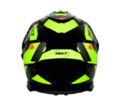 Imagem de Capacete Helt Cross Vision Glass Dusty Verde Com Óculos Interno