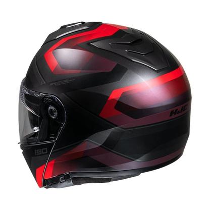 Imagem de Capacete Hjc I90 Lark Rosa / Preto Escamoteável C/ Óculos In