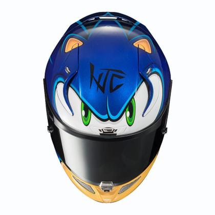 Imagem de Capacete Hjc Rapha 11 Sonic Sega Esportivo Carbono Moto Gp