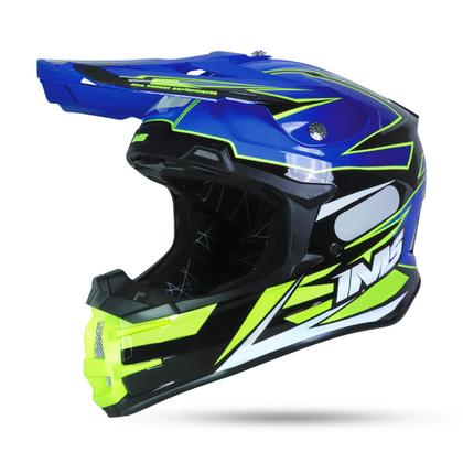 Imagem de Capacete Ims Evo Azul/Flúor Motocross Trilha Enduro