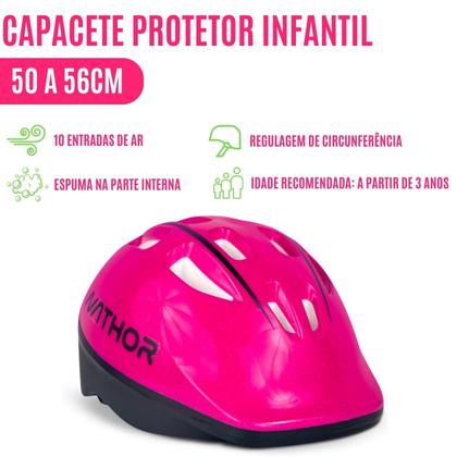 Imagem de Capacete Infantil Ajustável p/ Bicicleta e Patinete Trava Segura Ventilado Confortável Protetor Esportivo Ciclismo Bike