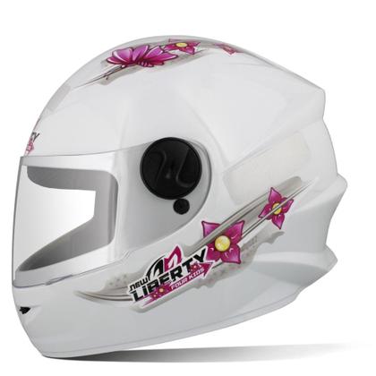 Imagem de Capacete Infantil Fechado Pro Tork Liberty For Kids Branco e Rosa
