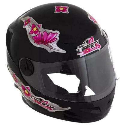 Imagem de Capacete Infantil  Pro tork 54 New Liberty Four Kids Menino Menina Azul Vermelho Rosa Preto Branco Inmetro Fechado